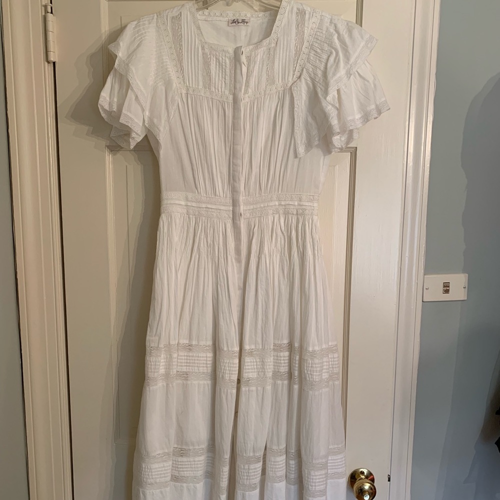 Love Shack Fancy White Callie Dress